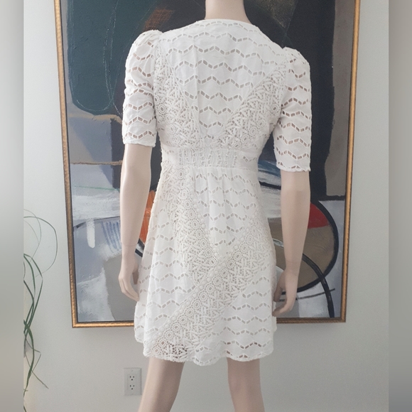 The Kooples | Embroidered Fit-And-Flare Mini Dress - Picture 6 of 16